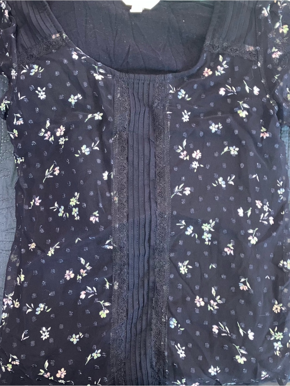 LC Lauren Conrad Navy Floral Camisole